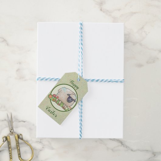 Schaf auf der Weide Cadeaulabel (Met Touw)