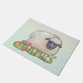 Schaf auf der Weide Deurmat (Schuin)