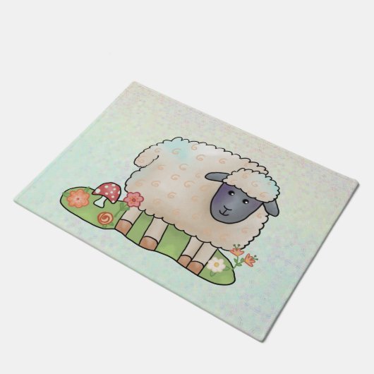 Schaf auf der Weide Deurmat (Schuin)
