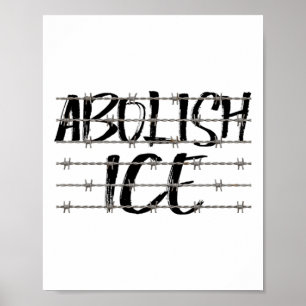 Schaf het protest van de ijsborreldraad af en verz poster