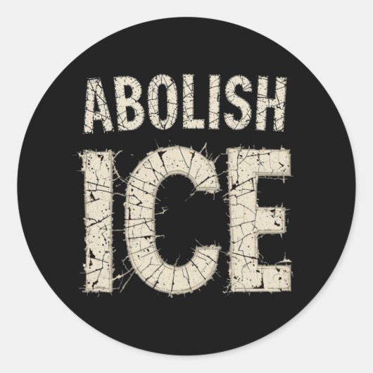 Schaf ICE Bold Protest af - immigratierechten Ronde Sticker (Voorkant)