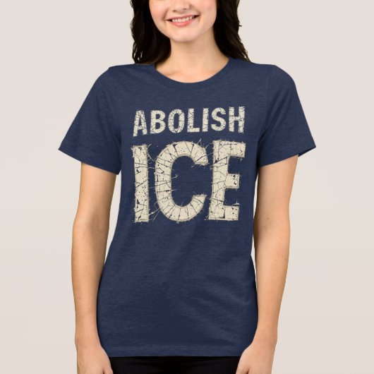 Schaf ICE Bold Protest af - immigratierechten Tri-Blend Shirt (Voorkant)