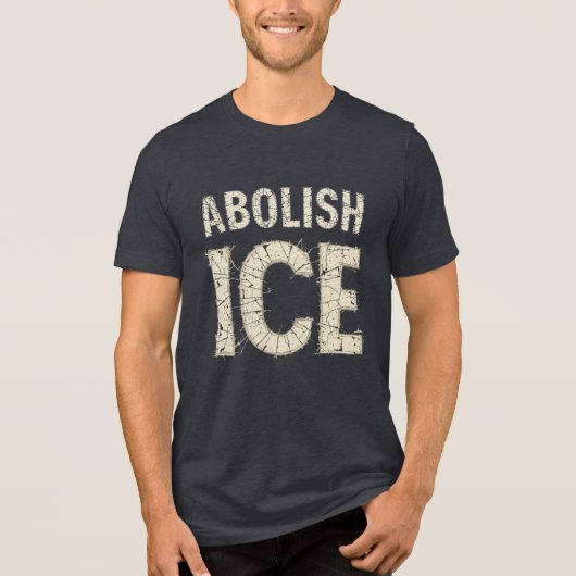 Schaf ICE Bold Protest af - immigratierechten Tri-Blend Shirt (Voorkant)
