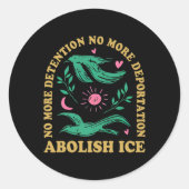 Schaf ijsretro-protest af en verzet zich tegen imm ronde sticker (Voorkant)