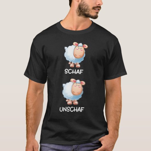 Schaf Unt-Shirt met Duitse tekst Funny Funny T-shirt (Voorkant)