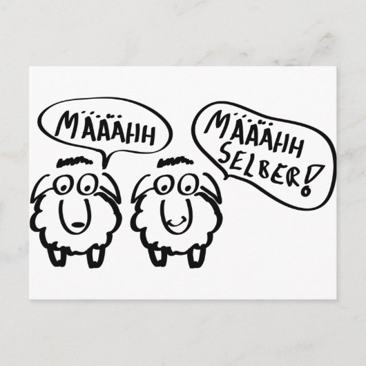 schafe määhhh määhhh selber ! briefkaart (Voorkant)