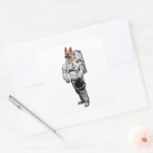 Schäferhund Astronaut Sticker (Envelop)