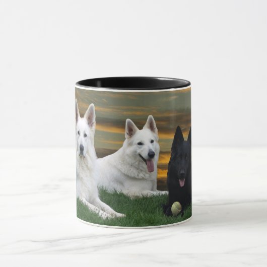 Schäferhunde Black & White Tasse Mok (Midden)