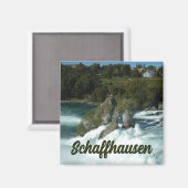Schaffhausen Schilderachtig Rijn Herfsten in Zwits Magneet (Voorkant / Achterkant)