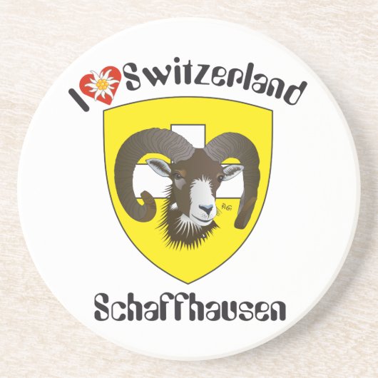 Schaffhausen Schweiz Bierdeckel Zandsteen Onderzetter (Voorkant)