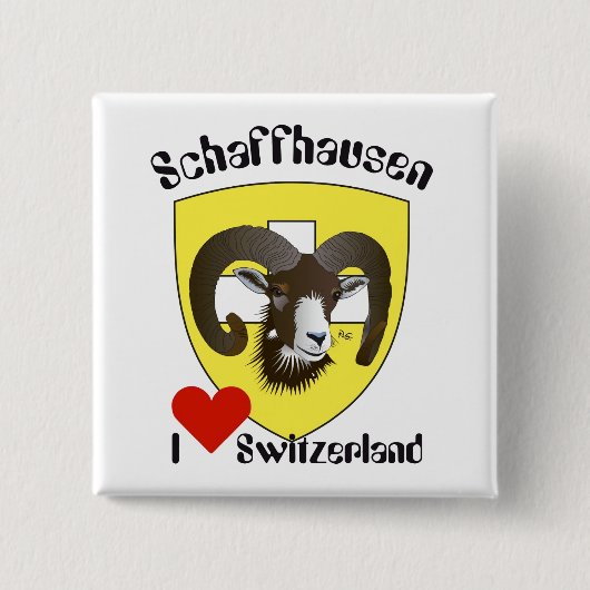 Schaffhausen Schweiz Button (Voorkant)
