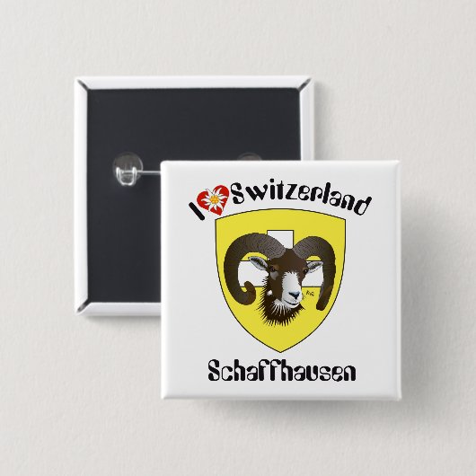 Schaffhausen Schweiz Button (Voorkant /achterkant)