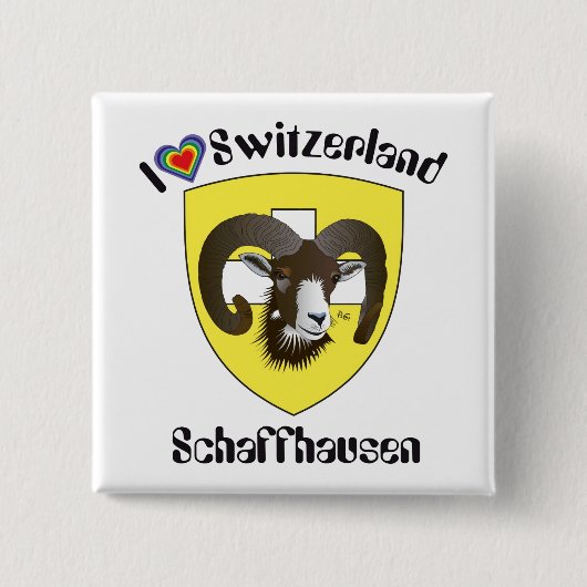 Schaffhausen Schweiz Button (Voorkant)