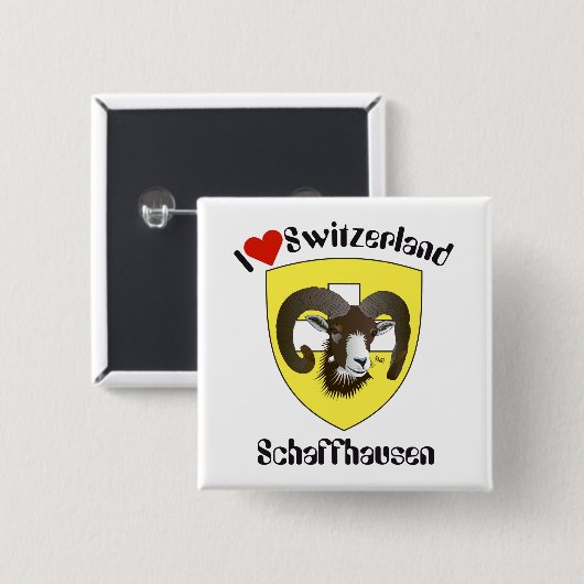 Schaffhausen Schweiz Button (Voorkant /achterkant)