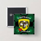 Schaffhausen - Schweiz - Suisse - Svizzera - Butto Vierkante Button 5,1 Cm (Voorkant /achterkant)