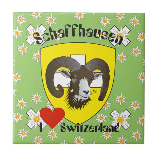 Schaffhausen - Schweiz - Suisse - Svizzera Fliese Tegeltje (Voorkant)
