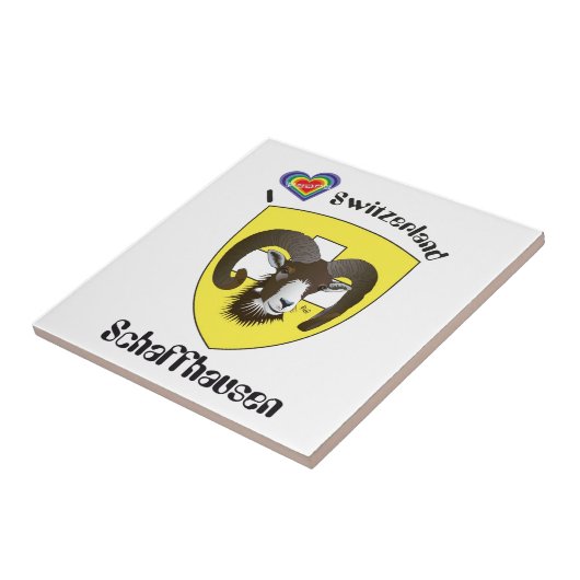 Schaffhausen Schweiz Suisse Svizzera Svizra Fliese Tegeltje (Zijkant)