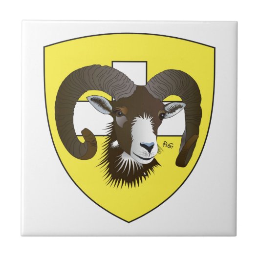 Schaffhausen Schweiz Suisse Svizzera Svizra Fliese Tegeltje (Voorkant)