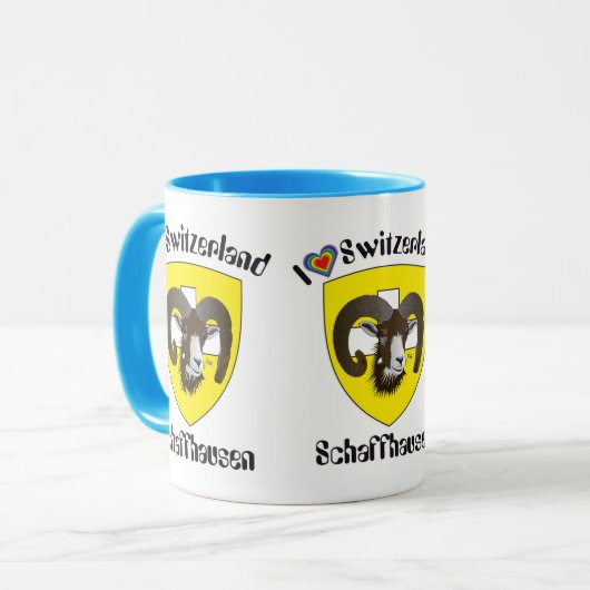 Schaffhausen Schweiz Suisse Svizzera Tasse Mok (Voorkant links)
