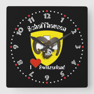 Schaffhausen - Schweiz - Suisse - Svizzera Uhr Vierkante Klok