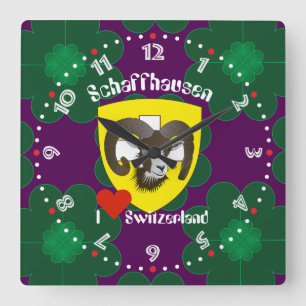 Schaffhausen - Schweiz - Suisse - Svizzera Uhr Vierkante Klok