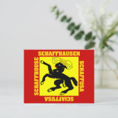 Schaffhausen Zwitserland Kanton Flag Briefkaart (Staand voorkant)