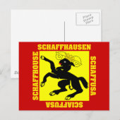 Schaffhausen Zwitserland Kanton Flag Briefkaart (Voorkant / Achterkant)