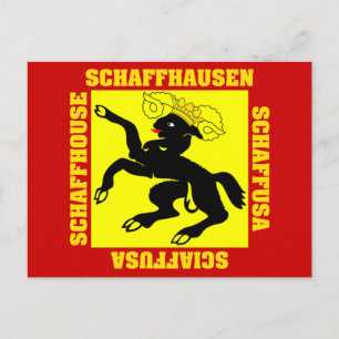 Schaffhausen Zwitserland Kanton Flag Briefkaart