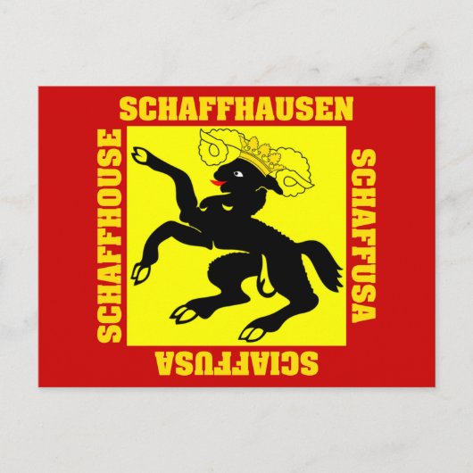 Schaffhausen Zwitserland Kanton Flag Briefkaart (Voorkant)