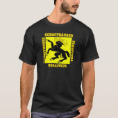 Schaffhausen Zwitserland Kanton Flag T-shirt (Voorkant)