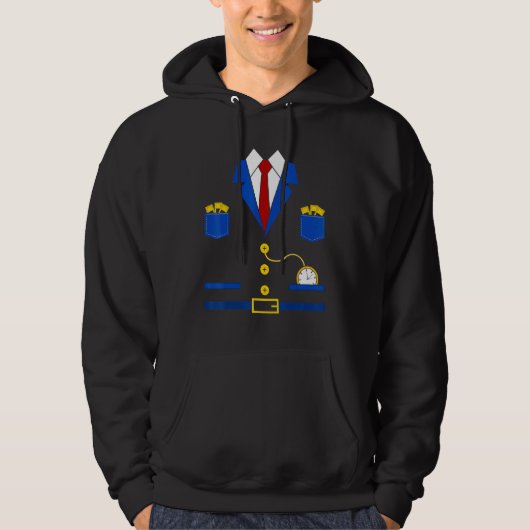 Schaffner Motor Bestuurder Kostuum Carnaval Hoodie (Voorkant)