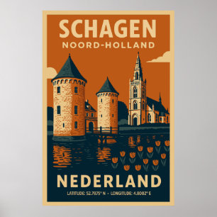 Schagen, Noord Holland - Nederland Reizen Poster
