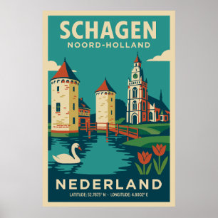 Schagen, Noord Holland - Nederland Reizen Poster