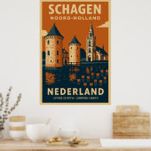 Schagen, Noord Holland - Nederland Travel Poster (Keuken)