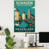 Schagen, Noord Holland - Nederland Travel Poster (Thuiskantoor)