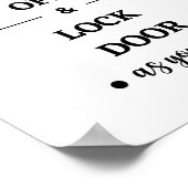 Schakel de lampjes uit en sluit de deur poster (Hoek)