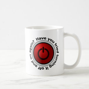 Schakel het in en uit - Button Logo Koffiemok