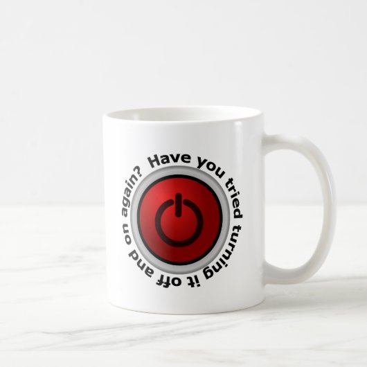 Schakel het in en uit - Button Logo Koffiemok (Rechts)