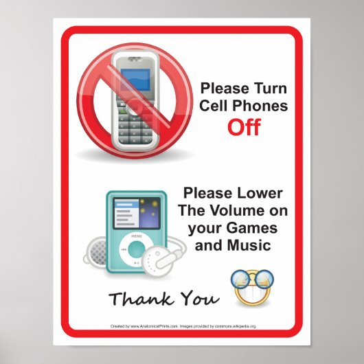 Schakel het Kantoor voor mobiele telefoons uit Poster (Voorkant)