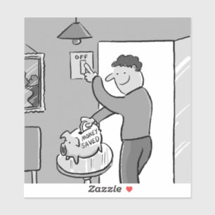 Schakel licht uit om energie te besparen sticker