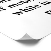 Schakel mobiele telefoons uit poster (Hoek)