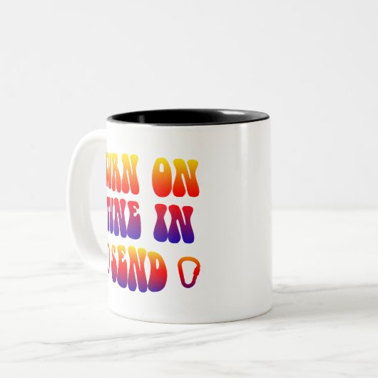 Schakel Tune In Send in Tweekleurige Koffiemok (Voorkant links)