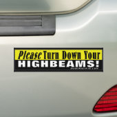 Schakel uw Bumpersticker voor hoog balken uit (Op auto)