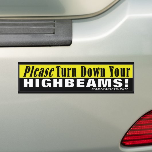 Schakel uw Bumpersticker voor hoog balken uit (Op auto)