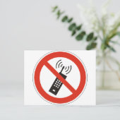 Schakel uw mobiele telefoon uit briefkaart (Staand voorkant)