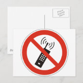 Schakel uw mobiele telefoon uit briefkaart (Voorkant / Achterkant)