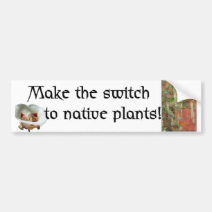 Schakelaar aan inheemse planten - Bumpersticker