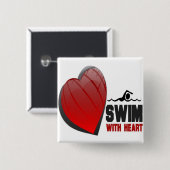 SCHAKELAAR MET HART VIERKANTE BUTTON 5,1 CM (Voorkant /achterkant)