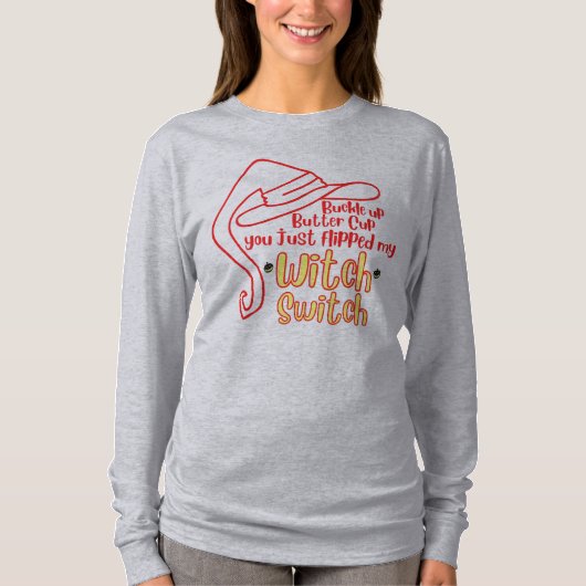 schakelaar voor het oprollen van heksen t-shirt (Voorkant)