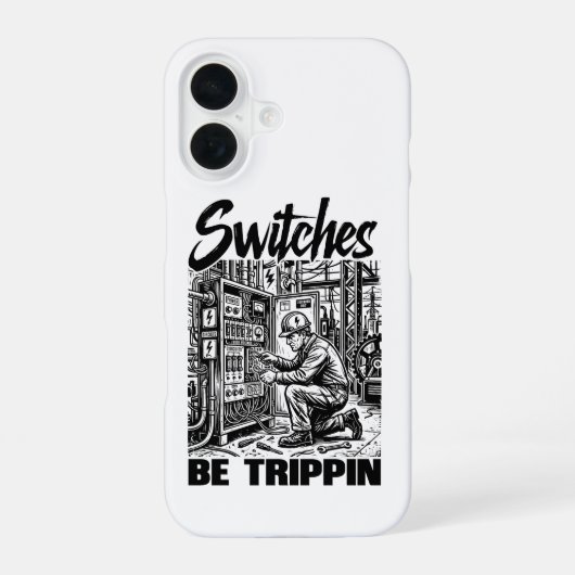 Schakelaars Be Trippin elektrotechnicus grappig iPhone 16 Hoesje (Achterkant)